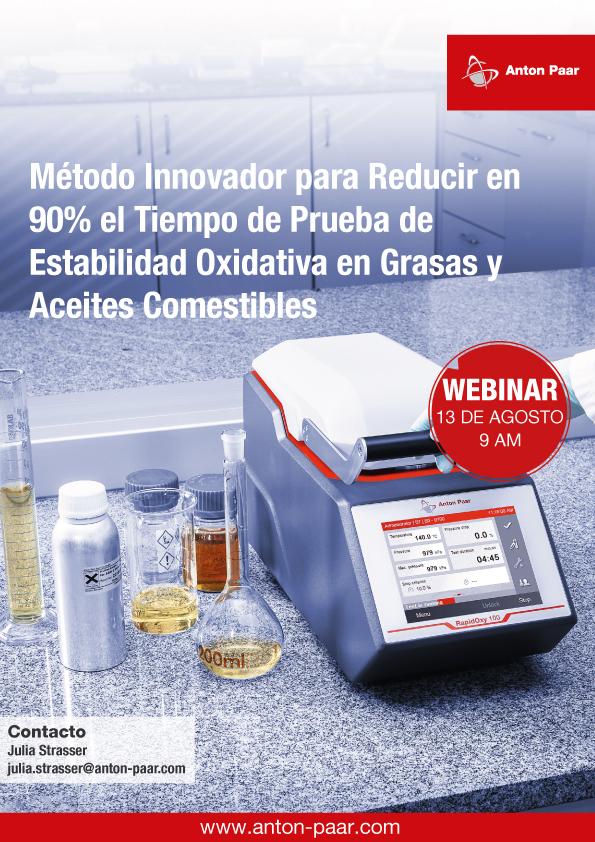 Método Innovador para Reducir en 90% el Tiempo de Prueba de Estabilidad Oxidativa en Grasas y Aceites Comestibles