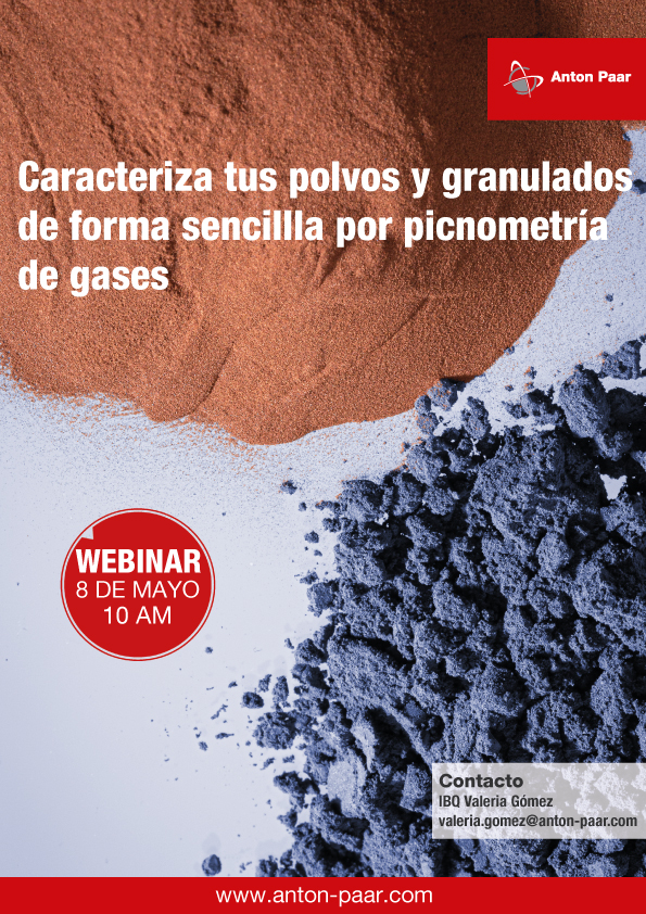 Caracteriza tus polvos y granulados de forma sencilla por picnometría de gases