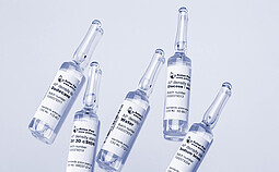 Set of Anton Paar AP density standards in glass ampoules, used as reference materials for in-house calibration of density meters.