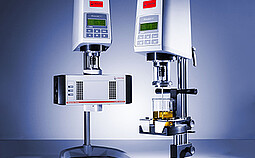 The RheolabQC is the quality control rheometer from Anton Paar. RheolabQC with temperature device C-PTD 180/AIR/QC and with Flexible Cup Holder.