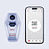 Anton Paar pH2Go digital pH meter next to a smartphone showing the pH2Go mobile app start screen with measurement controls.