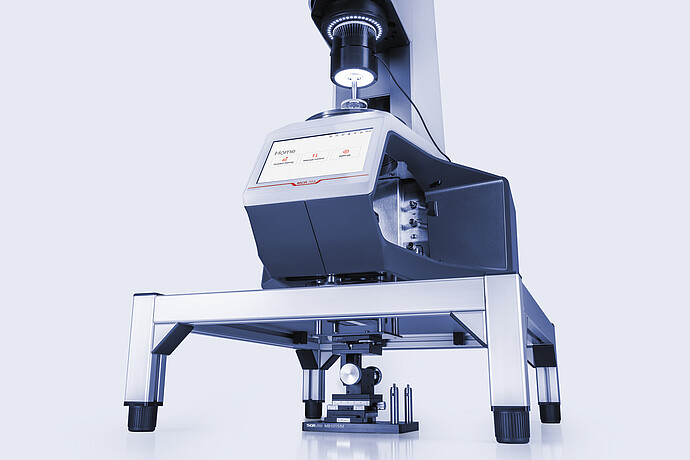 Anton Paar MCR 703 rheometer with Rheo-Iris and mounted camera system below the table for visual observation of sample during measurement.