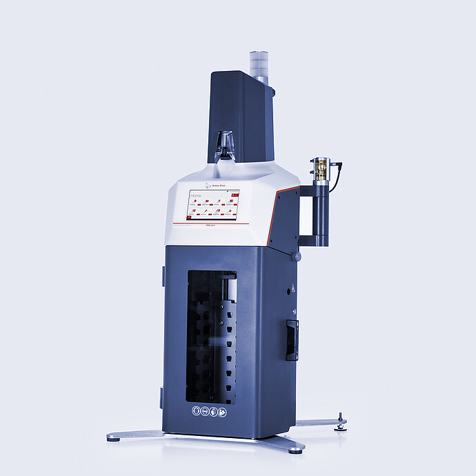 Anton Paar TPO 5001 Total Package Oxygen Meter with touchscreen, enclosed sample chamber, and integrated automatic piercing device.