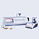 MCP Sucromat polarimeter and Abbemat refractometer with sugar samples and glassware for measuring sugar content, dry substance, and purity.