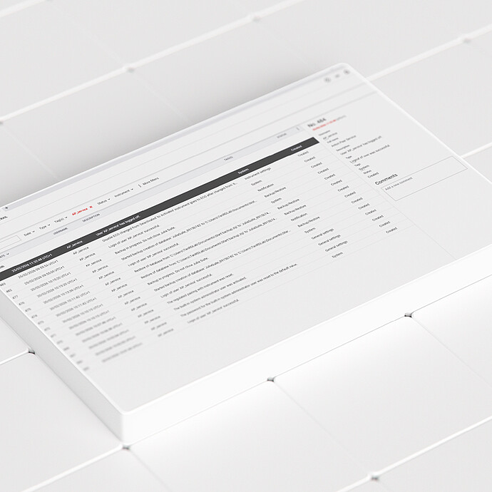Julia Suite user management screen showing roles and permissions on a white tiled surface