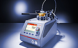 Cleveland Flash & Fire Point Tester: CLA 5 The automatic Cleveland open cup tester features a fire extinguishing device, automatic relighting and a skin removal device for bitumen.