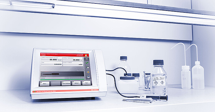 The fastest way to determine sulfuric acid concentration