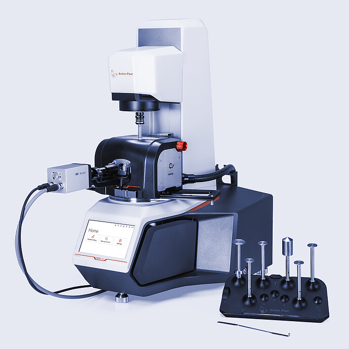 MCR 703 MultiDrive with capillary-breakup extensional rheology fixture and accessory holder