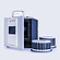Anton Paar Multiwave 5001 microwave digestion system with open door and touchscreen, alongside two HVT Rotors with multiple sealed vessels on a light background