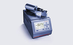 Anton Paar BPA 5 Fraass Breaking Point Tester with digital display showing –23.1 °C and mounted clamp for automated bitumen cracking point analysis.