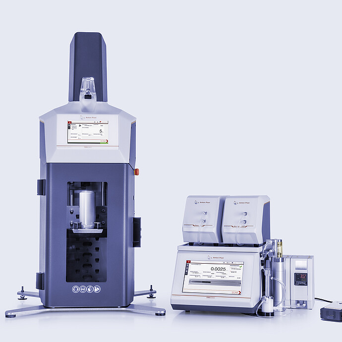 Anton Paar TPO 3000 with DMA 5002, Alcolyzer modules, sample handling system, and Enzymatic Reader digital ethanol meter.