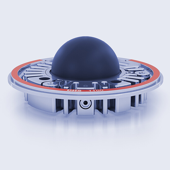 DHS 1100 domed hot stage with graphite dome and circular sample holder for four-circle goniometers.