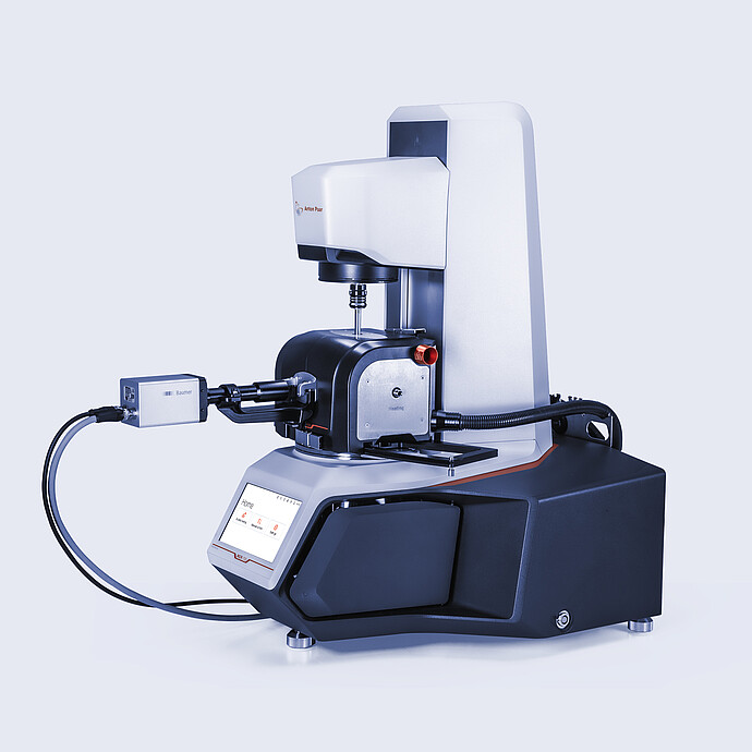 MCR 703 MultiDrive configured with the capillary-breakup extensional rheology camera system