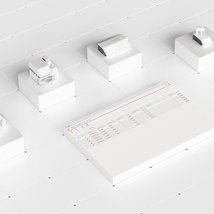 AP Connect interface displayed beside several stylized Anton Paar instruments on a white grid