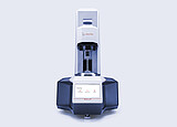 Front view of Anton Paar Modular Compact Rheometer MCR 503 with open measuring area and touchscreen