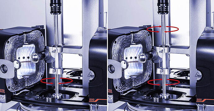 Accessoires pour échantillons rectangulaires ou cylindriques pour deux moteurs EC en action (SRF/TD et SCF/TD)