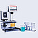 ViscoQC 300 rotational viscometer with Julabo water bath, sample beaker, and spindle set on holder
