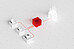 AP Spectroscopy Suite visualization linking three laboratory instruments via red data lines to a central data hub and sample rack.