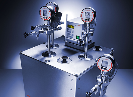 Oxidation Stability Tester: OBA 1 Oxidation Stability Tester OBA 1 consisting of a bath, 4 pressure vessels and digital manometers