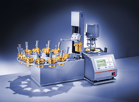 Pensky-Martens Flash Point Tester with Sample Changer: PMA 4 SC The automatic Pensky-Martens closed cup tester PMA 4 SC features a 12-place sample changer, a fire extinguishing device, a patented connection system, gas and electric ignition.
