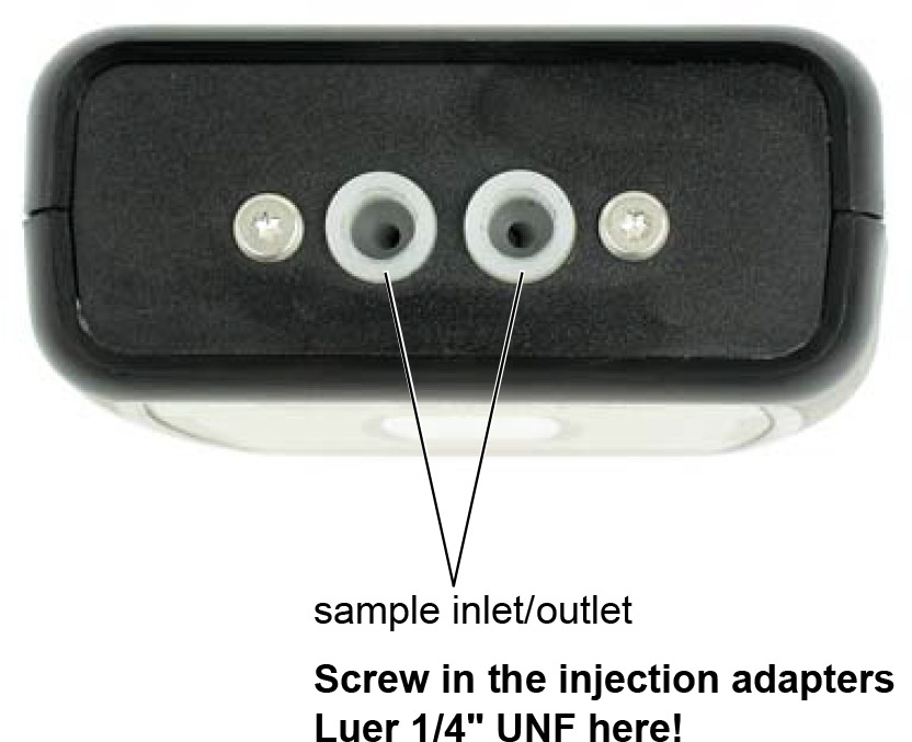 Top view of the instrument